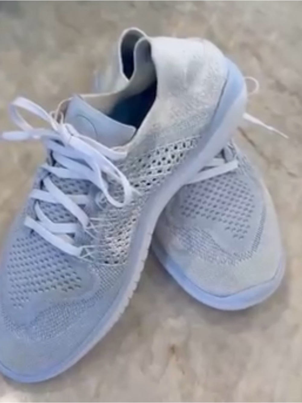 Nike Free RN Flyknit Light Blue Flex Running Sneakers